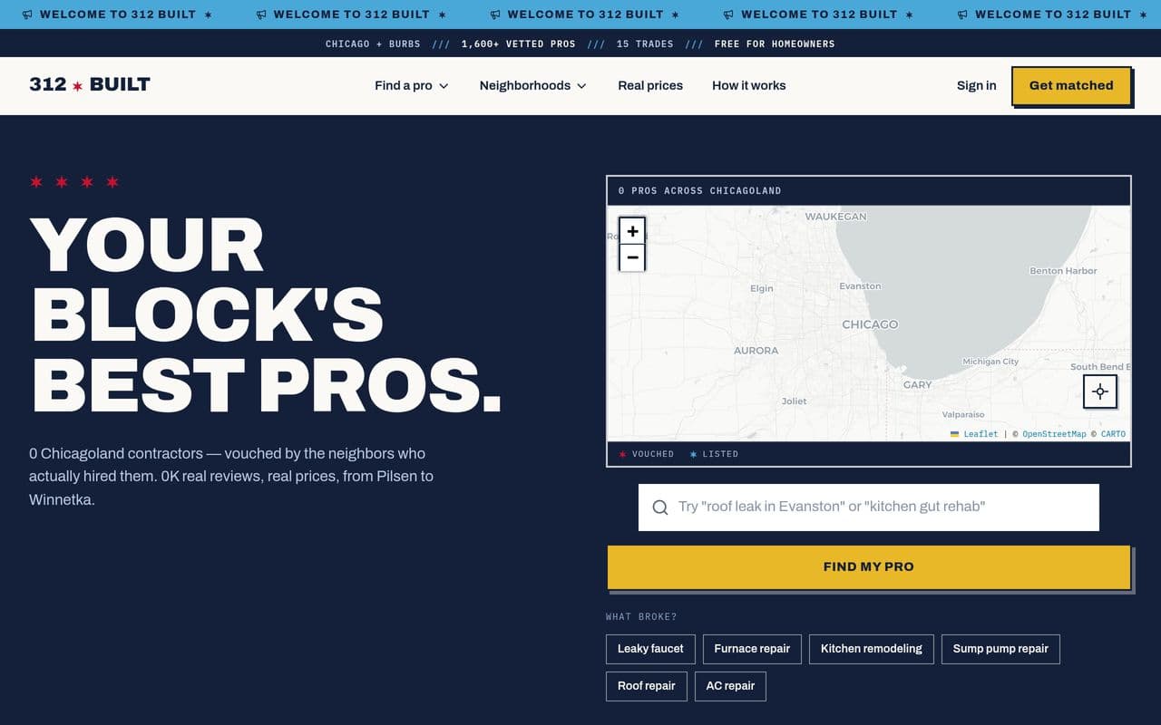 312 Built website preview