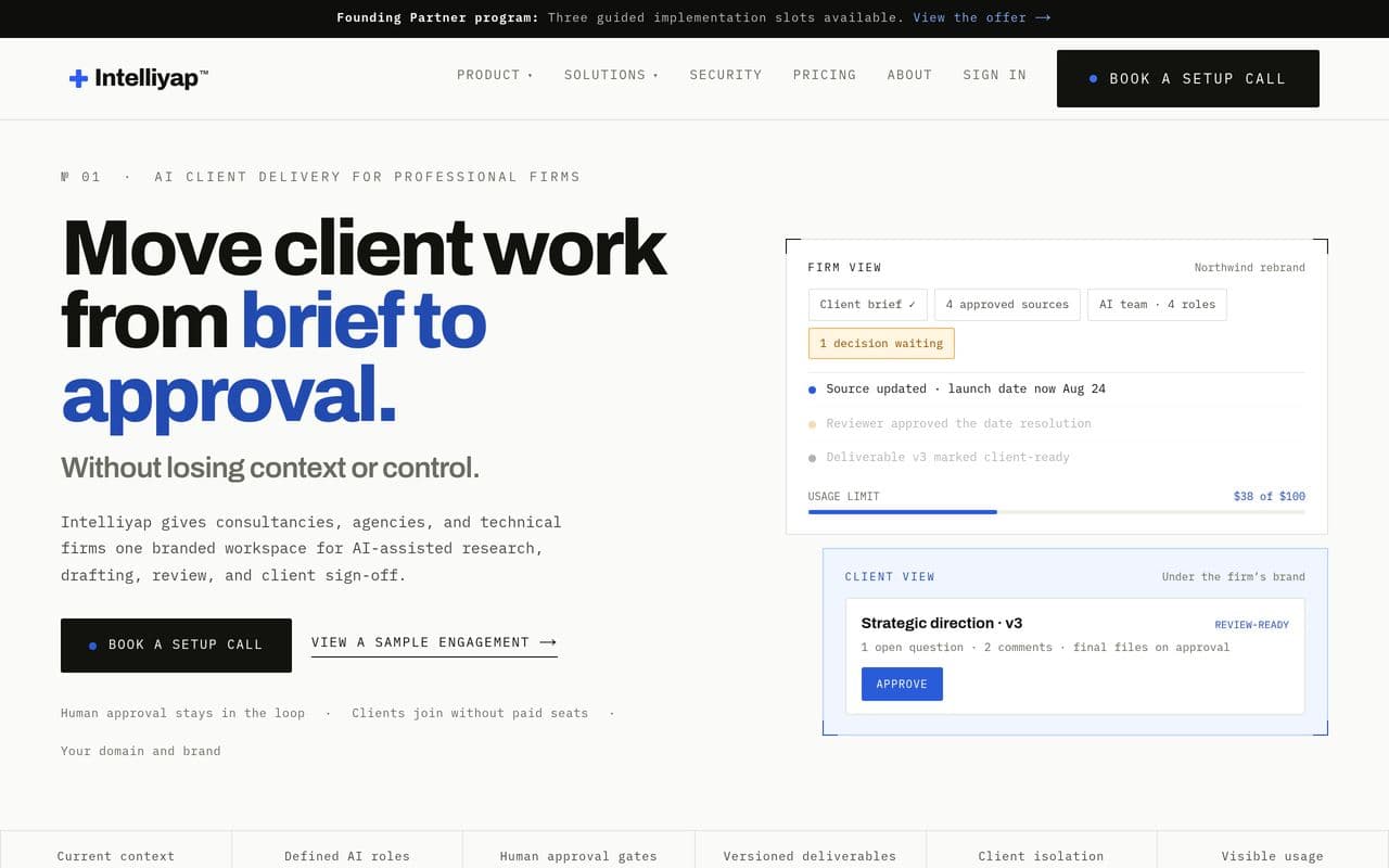 IntelliYap website preview