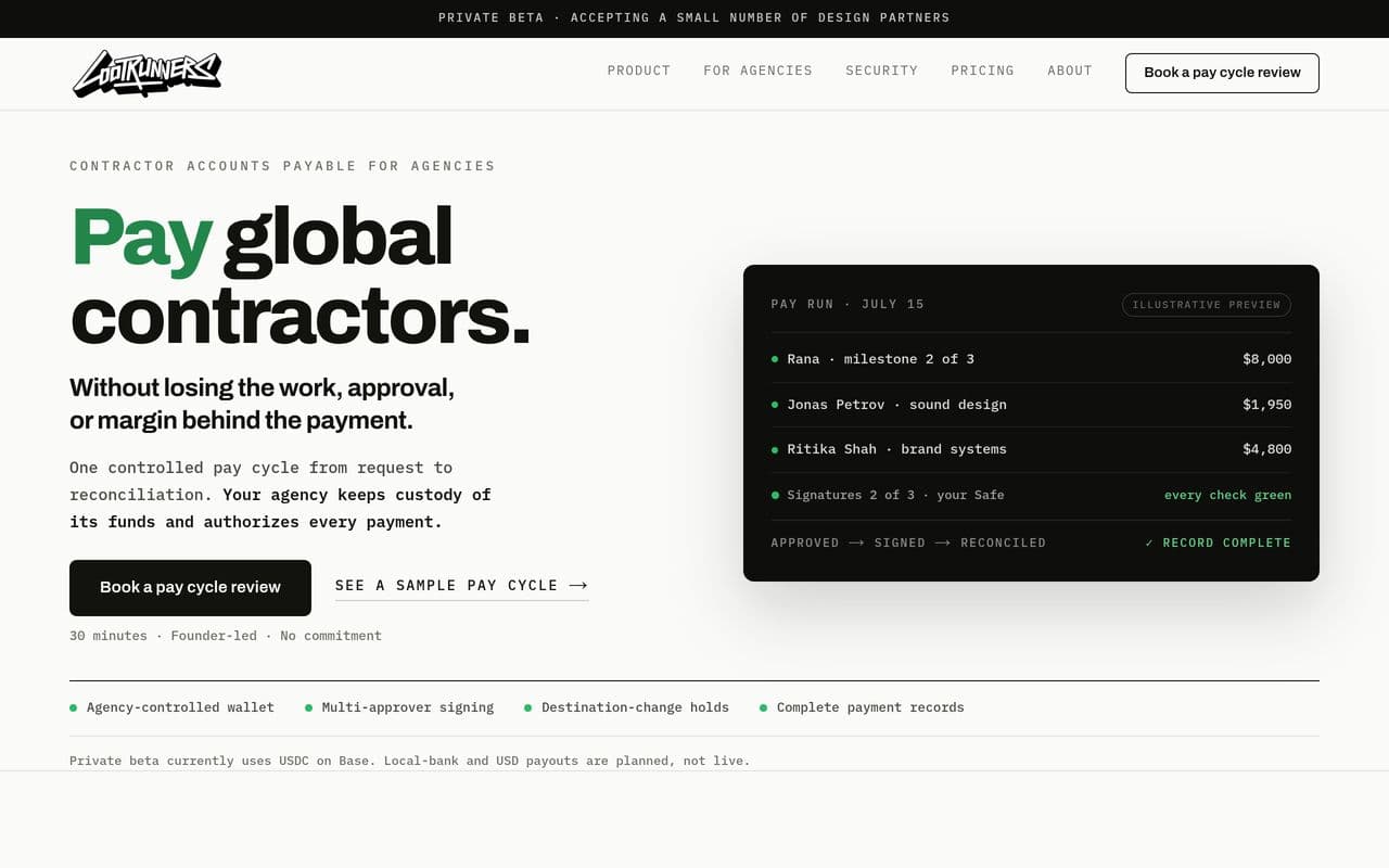 Lootrunners website preview